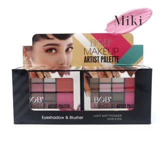 {12พาเลท} BOB Eyeshadow & Blusher Makeup Palette พาเลทแต่งหน้า ผสมชิมเมอร์ ให้ใบหน้ามีสีสัน no.155