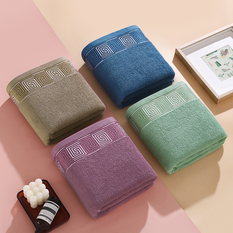 ผ้าเช็ดตัว ผืนใหญ่ Cotton100% 70*140cm ผ้าขนหนู ซับน้ำได้ดี ผ้าขนหนูผืนใหญ - รูปที่ 2