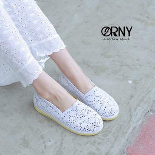 พร้อมส่ง 🍉1925 รองเท้ายางแบบสวม แต่งลายลูกไม้ สำหรับผู้หญิง