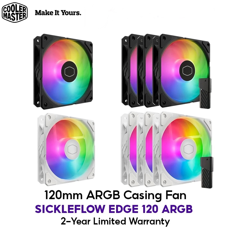 Cooler Master SickleFlow Edge 120 ARGB 3-Pack Fan Kit 120mm