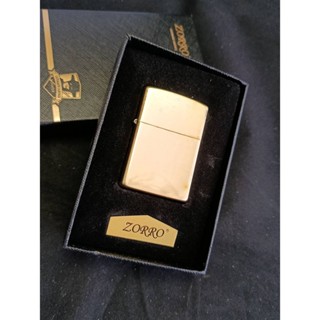 ไฟแช็กน้ำมัน ZORRO model Z902 Brass *ไฟแช็กไม่มีเชื้อเพลิงภา…