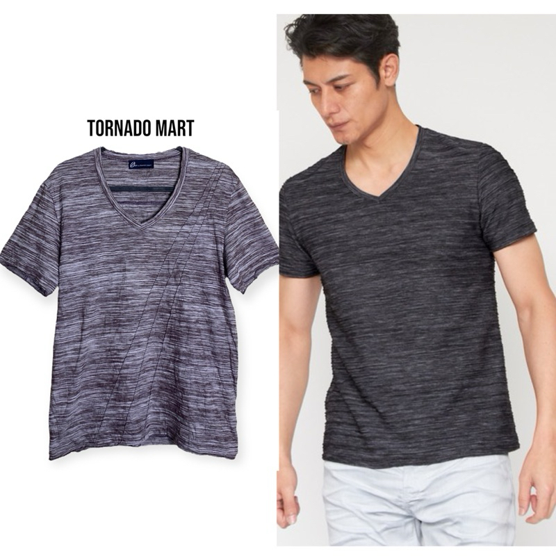 Tornado Mart เสื้อยืดคอกลมแขนสั้นสีโทนม่วงเข้ม