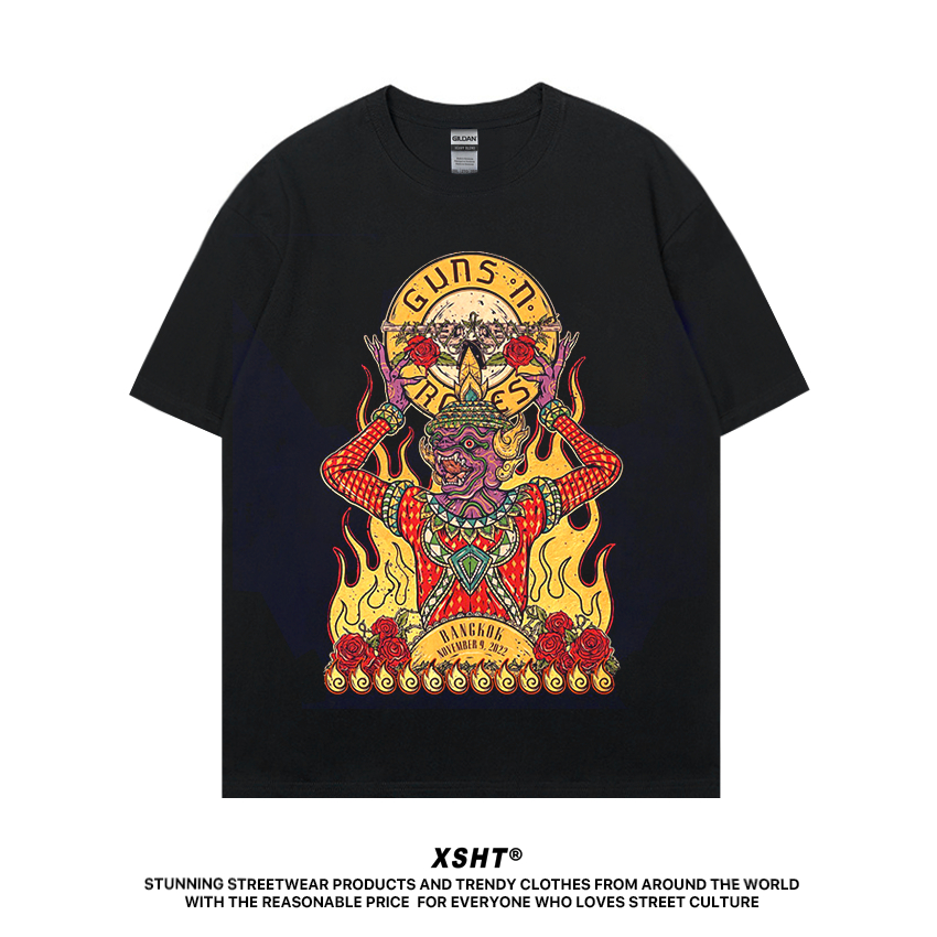 พร้อมส่ง เสื้อ Guns N' Roses - Bankok Thailand (2022) Tee - Black (สีดำ) by XSHT