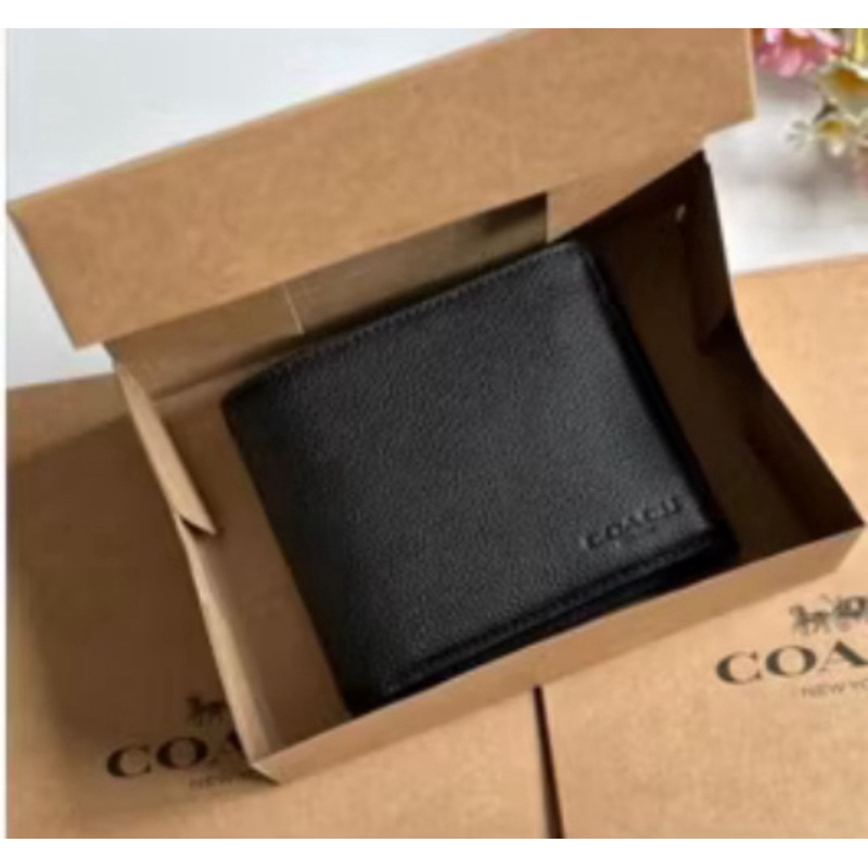 (จัดโปรกี้แถมกล่องให้ค่ะ)กระเป๋าสตางค์ ชาย  แบบหนา แบบมีไส้ COMPACT ID 3 in 1 WALLET IN SIGNATURE CW380 CR905 CR911