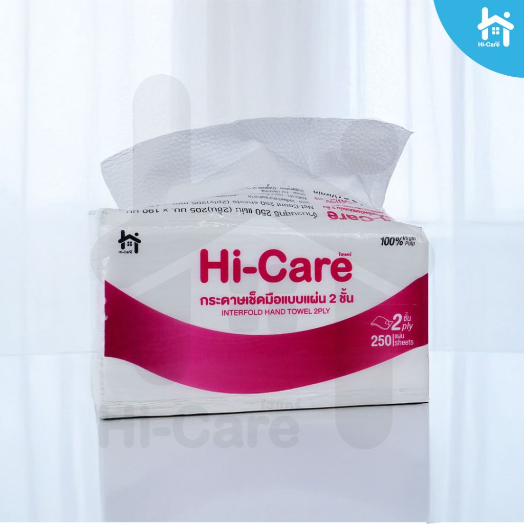 กระดาษเช็ดมือ hi-care แบบห่อ