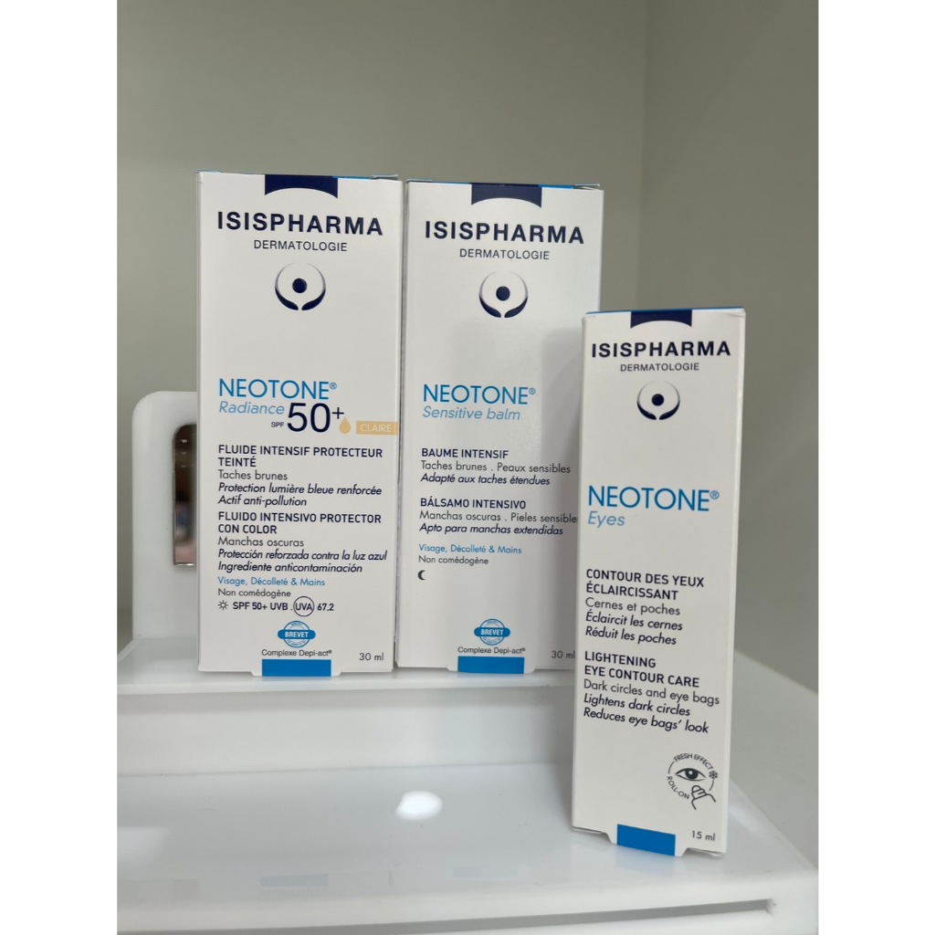 isis pharma Neotone radianceSPF50+ neotone sensitive+Eye แถมครีม neo tone gelล้างหน้า02/2029ของแท้!!