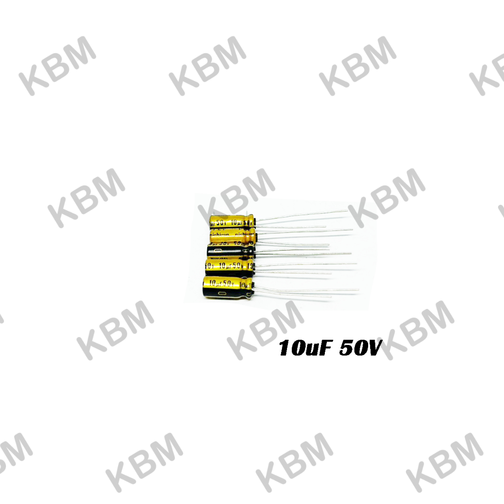 Capacitor (คาปาซิเตอร์) 10uF 50V  NICHICON AUDIO CAPACITOR Fine Gold