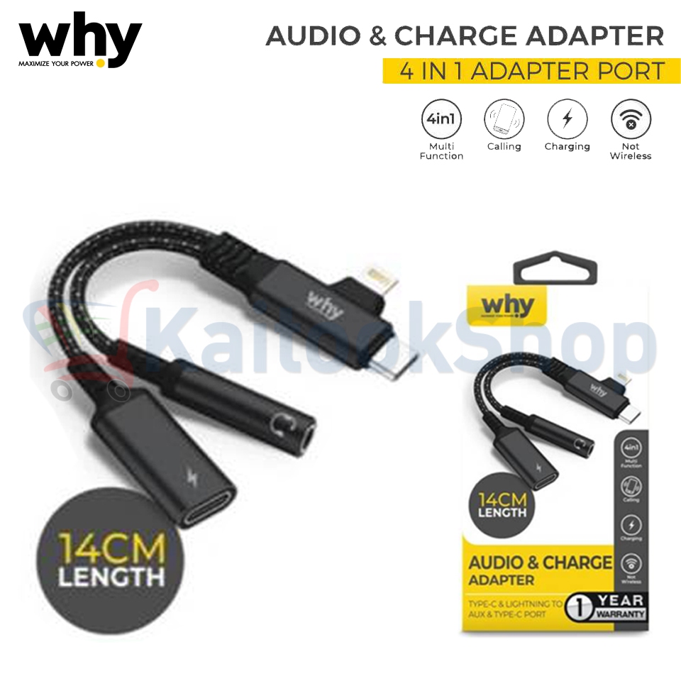 Why AD-203D Virgo 4 IN 1 Audio & Charge Adaptor Port # รับประกัน 1 ปี
