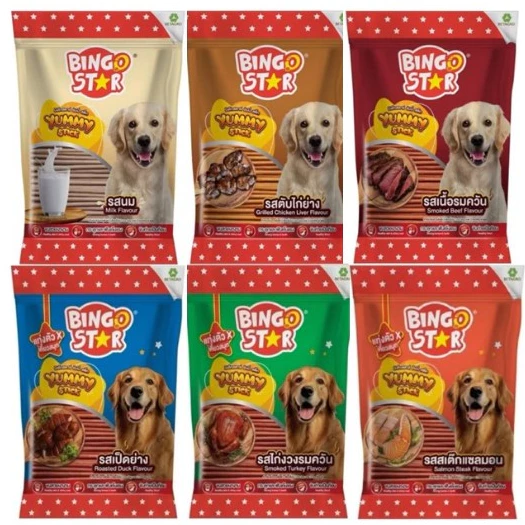 Bingo Star Yummy Stick บิงโก สตาร์ ขนมสุนัขแท่งนิ่ม 500g.*โปรดอ่านรายละเอียดก่อนสั่งซื้อ