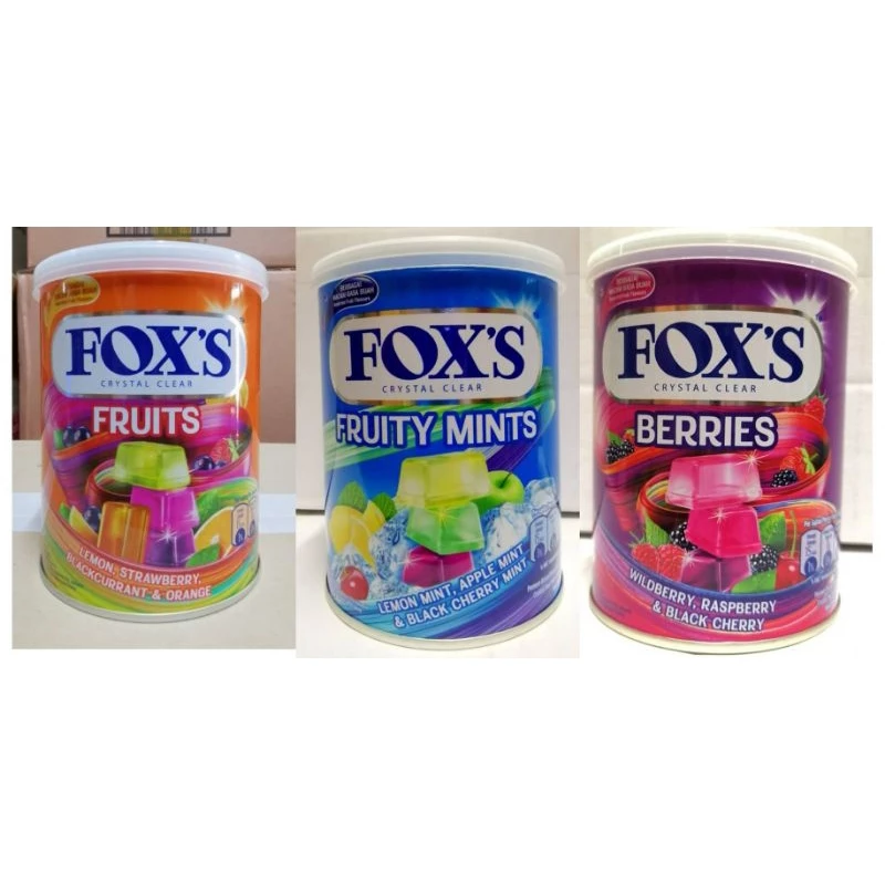 Fox's ฟรุตส์ตี้ แคนดี้ 180กรัม มิ้นท์ เบอร์รี่ 170กรัม ลูกอมรสผลไม้