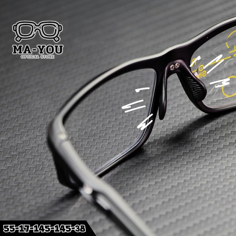 แว่นตาสายตายาวเลนส์โปรเกรสซีฟ ไร้รอยต่อ รุ่น Liner ''ไลน์เนอร์'' 81282  มีสายคล้องในตัว มอง 3 ระยะ ออกแดดเปลี่ยนสีเทาดำ - รูปที่ 6