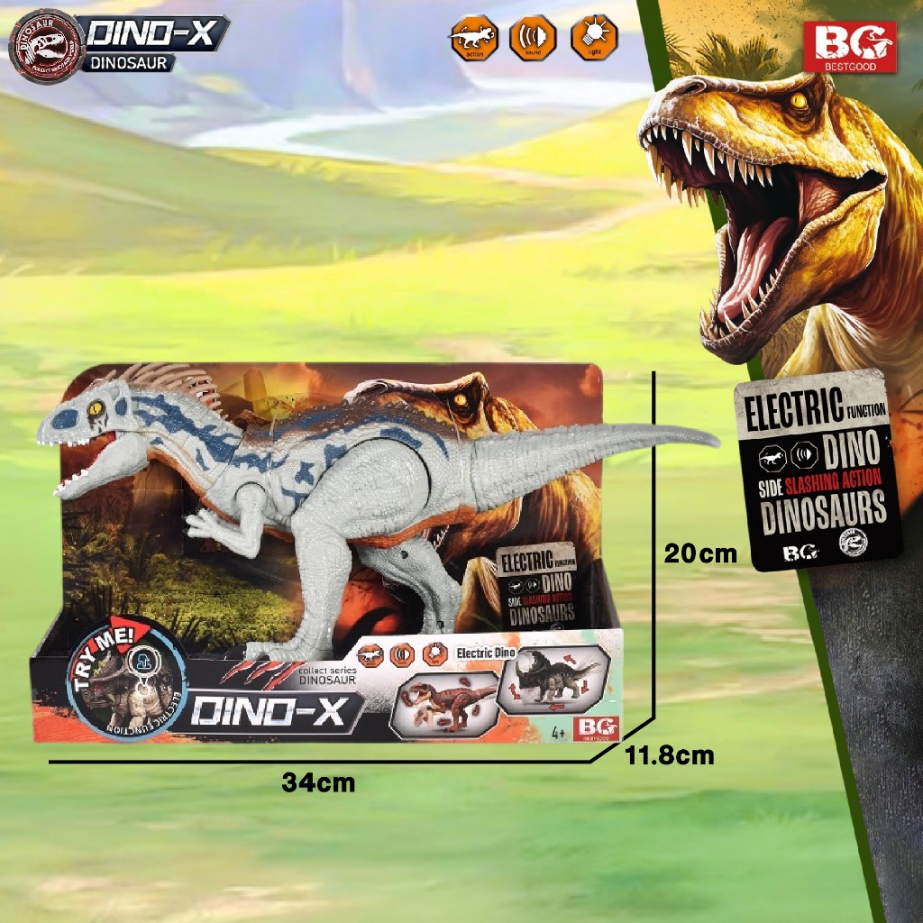 ของเล่นไดโนเสาร์ Jurassic Park จูราสิคปาร์ค DINO-X ขยับหัว ขยับหาง มีไฟและเสียง เหมือนจริง สำหรับเด็ก - รูปที่ 2