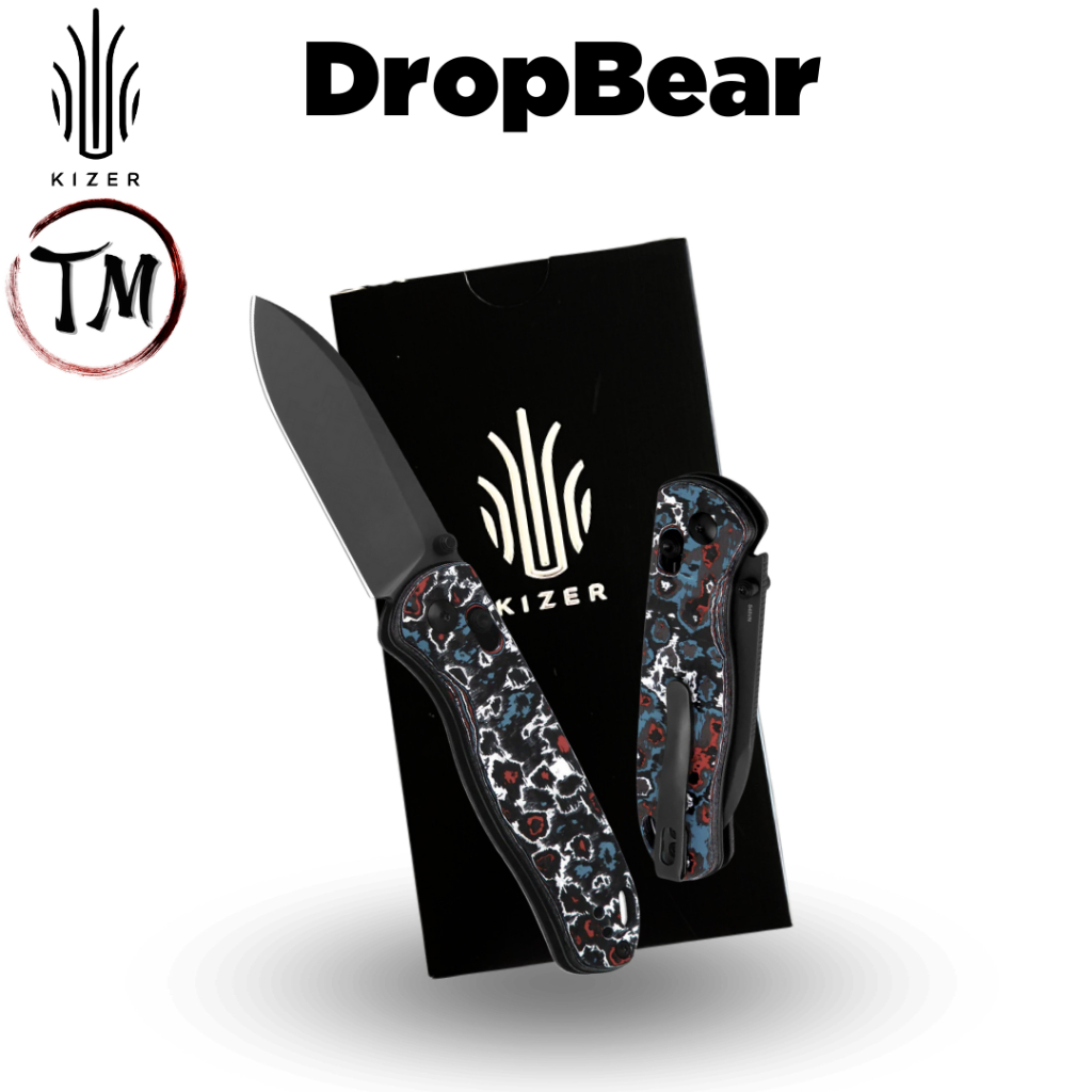 Kizer DropBear Ki3619A5 พี่หมีดินน้ำมัน มีดEDCสุดฮิต เบากระทัดรัด ด้ามFatCarbon สวยงาม