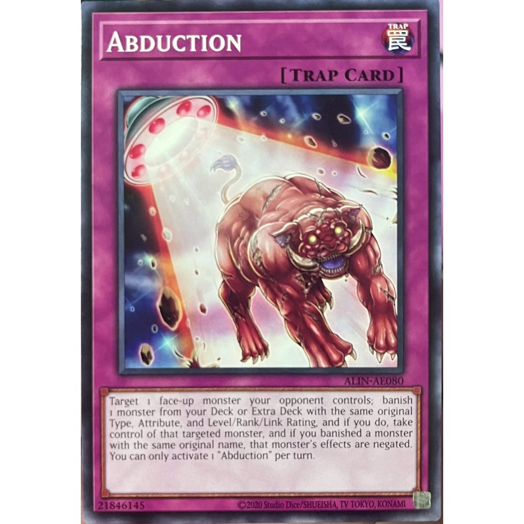 Yugioh Asia-Eng [ALIN-AE080] Abduction (Normal Rare) การ์ดยูกิแท้ถูกลิขสิทธิ์