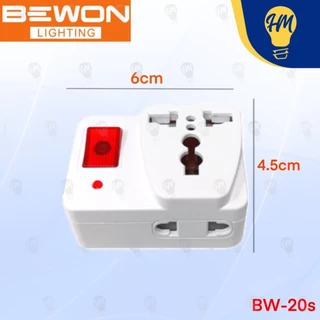 Bewon ปลั๊กแปลง 2 ขา ขาทองเหลือง