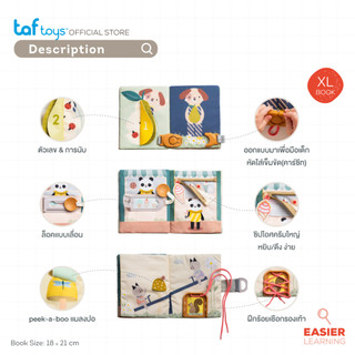 Taf Toys كتاب الأنشطة Busy Book Opposites كتاب تنموي من عمر 18 شهرًا فأكثر صورة 7