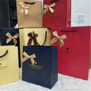 ✅สินค้าราคาโรงงาน✅ถุงของขวัญ ถุงกระดาษติดโบว์ สุดน่ารัก ใส่ข…