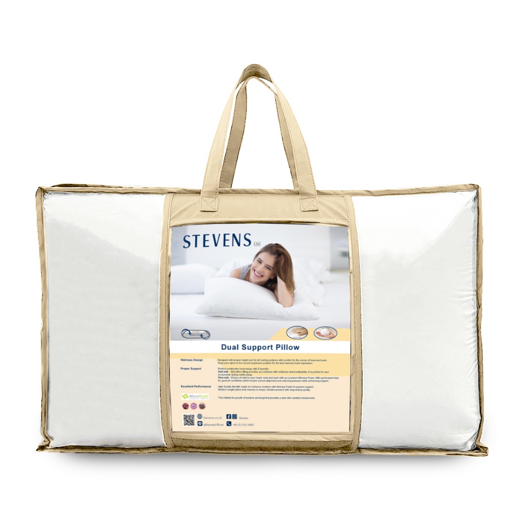 STEVENS หมอมหนุน Dual Support Pillow ขนาด 19x29 นิ้ว