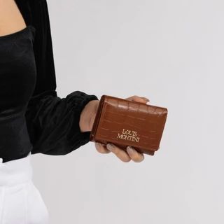 Louis Montini (Cherreen) กระเป๋าผู้หญิงใบสั้น Women wallet กระเป๋าสตางค์ผู้หญิงหนังแท้ WL56