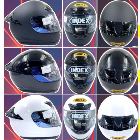 หมวกกันน๊อค INDEX RYUKI NEW ป้ายเหลือง มี 3 สี (ถอดซักได้)