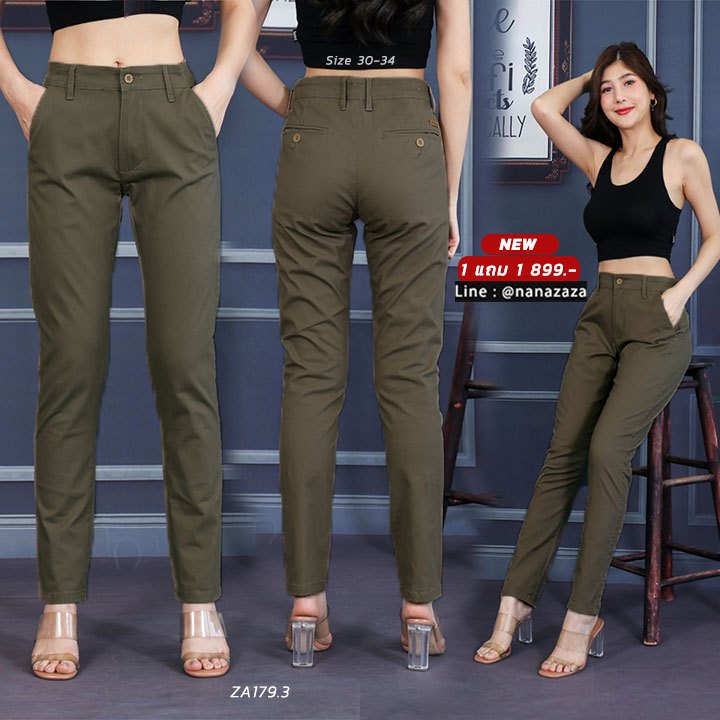 (พร้อมส่ง) NANAZAZA - ZA179 ทรงกระบอกผ้า cotton ผสม spandex ยืด ทำ 3 สี