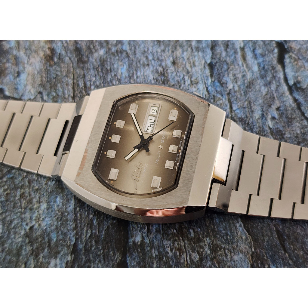 นาฬิกา VINTAGE MIDO MULTI STAR AUTOMATIC DAY DATE DRESS GENTS สายแท้เดิม ๆ ทุกชิ้น (มือสอง)
