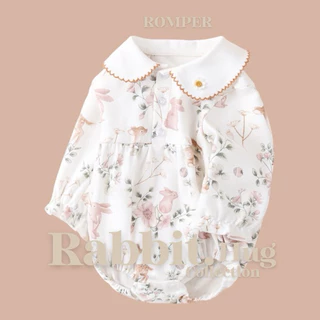 totty.apparel ชุดเด็กแรกเกิดผู้หญิง บอดี้สูทเด็กอ่อน 0-12เดือน ลายน่ารัก ผ้าเนื้อดีมาก (0085)