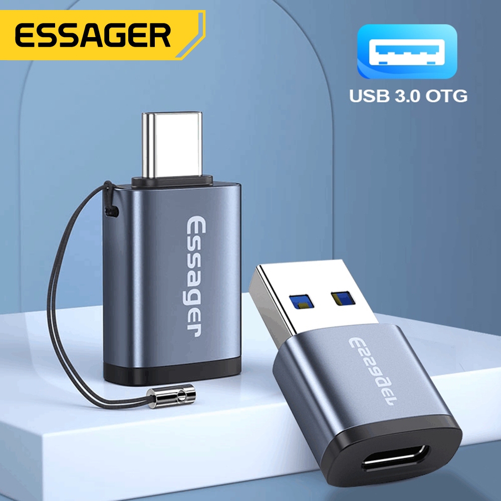 Essager อะแดปเตอร์ Micro To Type C USB 3.0 OTG สำหรับชาร์จโทรศัพท์มือถือและคอมพิวเตอร์