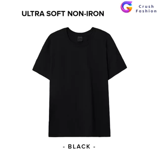 Crush Ultrasoft Non-Iron [ใหม่ล่าสุด] เสื้อยืดคอกลมสีพื้น ไม่ย้วย ไม่หด ไม่ต้องรีด ผ้านุ่ม ไม่ขึ้นขุย Set Basic