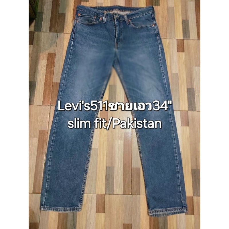 Levi's511ชายเอว34"ทรงslim fit สภาพดี