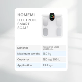 Homemi Body Fat Scale เครื่องชั่งน้ำหนัก วัดไขมันในร่างกายแบบมืออาชีพ 8 อิเล็กโทรด (HM0128)
