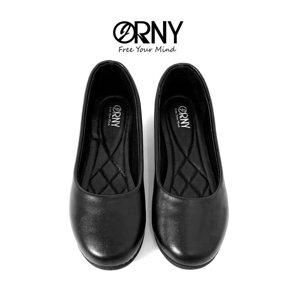 ORNY(ออร์นี่) ® คัชชูส้นเตี้ย 1150 รองเท้าคัทชูนักศึกษา รองเท้าทำงาน