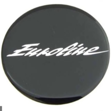 ราคาต่อ 4 ดวง 64 mm. Euro line Euroline ยูโรไลน์ สติกเกอร์เรซิน สติกเกอร์ติดดุมล้อ