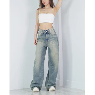 VALAW - Blossom Jeans กางเกงยีนส์ทรงกระบอกใหญ่ Baggy