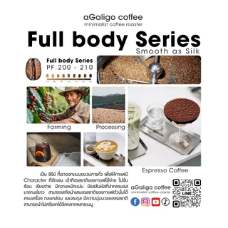 Agaligo coffee Roaster เมล็ดกาแฟ Nutty Chocolate เหมาะสำหรับใช้เป็นเมล็ดเบสร้าน (Brazil Santos Tiger)