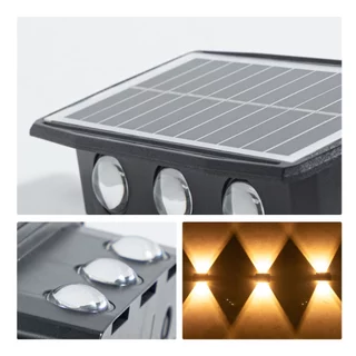 MODI โคมไฟโซลาร์เซลล์ 4W 6W ไฟตกแต่งผนัง ไฟส่องผนัง โคมไฟพลังงานแสงอาทิตย์ solar light โซล่าเซลล์