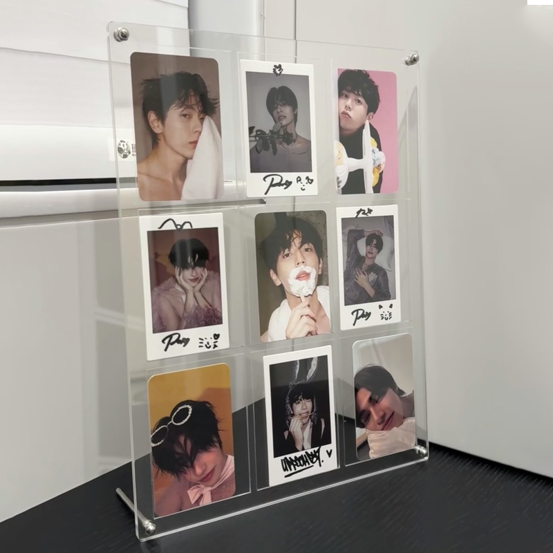 กรอบรูปอะคริลิค 1/4/6/9/12ช่อง กรอบรูป ใสและโปร่งใส กรอบรูป กันฝุ่น สามารถวางในแนวตั้งหรือแนวนอน - รูปที่ 2