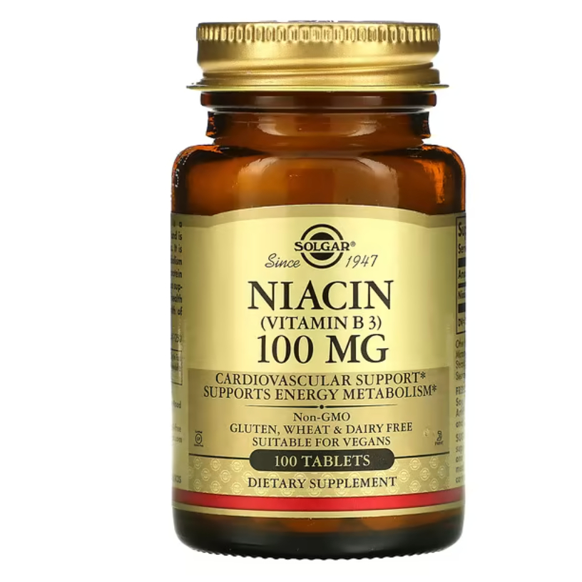 Solgar, Niacin (Vitamin B3), 100 mg, 100 Tablets