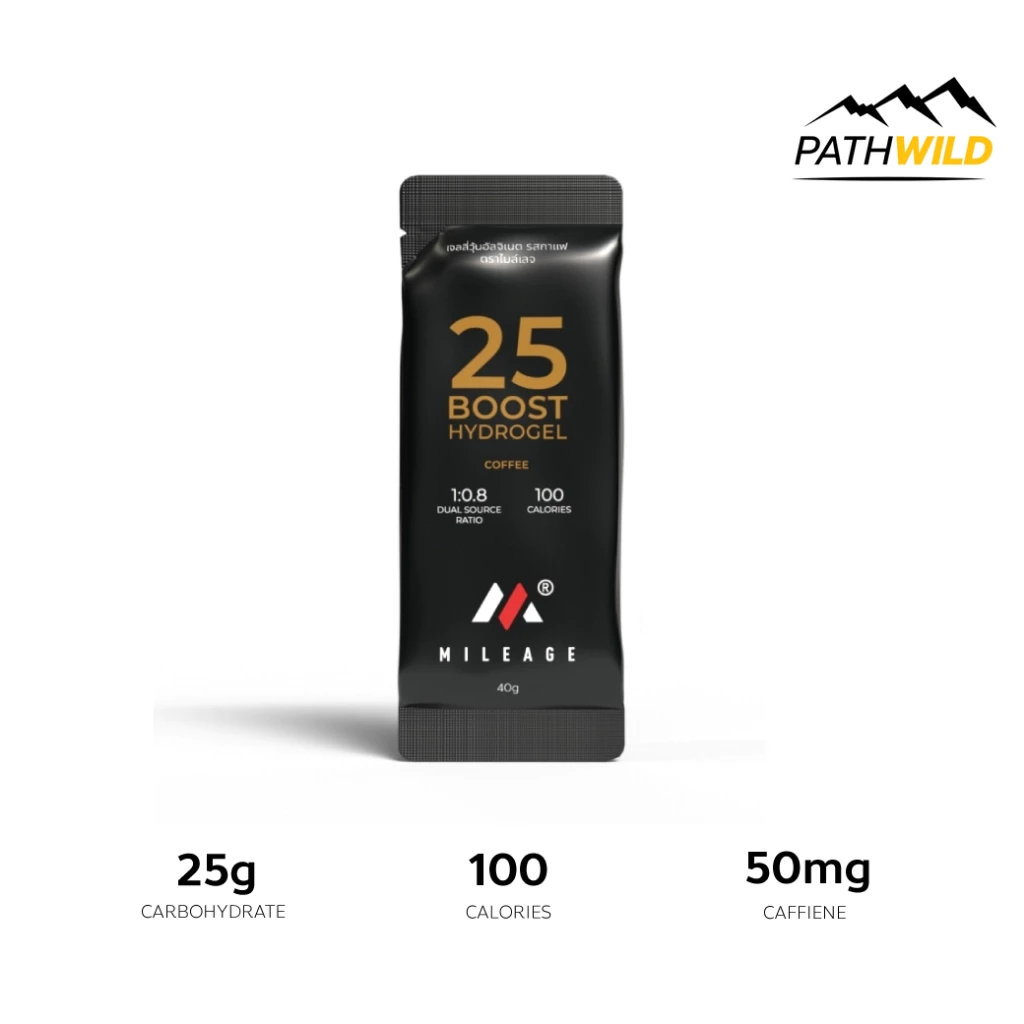 Mileage 25BOOST HYDROGEL เจลให้พลังงาน สำหรับเล่นกีฬา รสกาแฟ