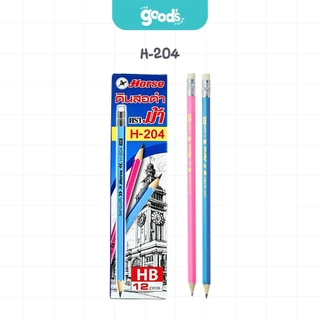 ดินสอไม้ ตราม้า รุ่น NO.2200 / H-2564 / H-100 / H-204 / H-2547 ดินสอดำ HB สีพลาสเทล Horse (12ด้าม/กล่อง)