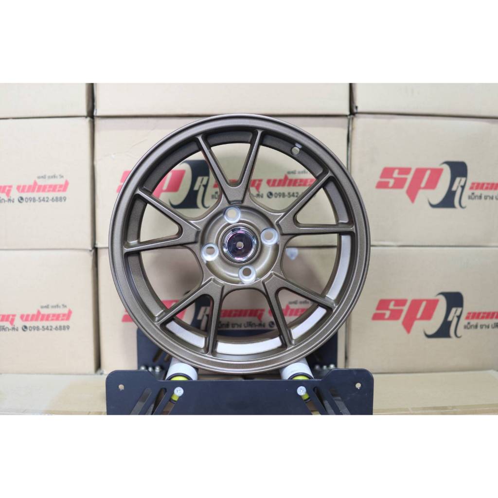 ล้อแม็ก ลาย TC005/Z5-5 ขนาด 15X7 4 รู 100 ออฟ 35 สีน้ำตาล BRONZE/YUSTA ( 4วง)