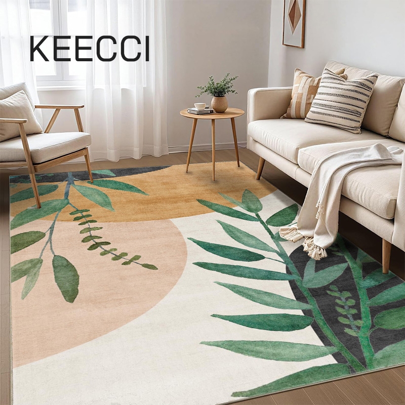 KEECCI พรมเช็ดเท้า พรมปูพื้น ขนาด 120×160CM /160x230CM / 200x300CM ขนอัดเรียบ ปูพื้นห้อง ตกแต่งสวย
