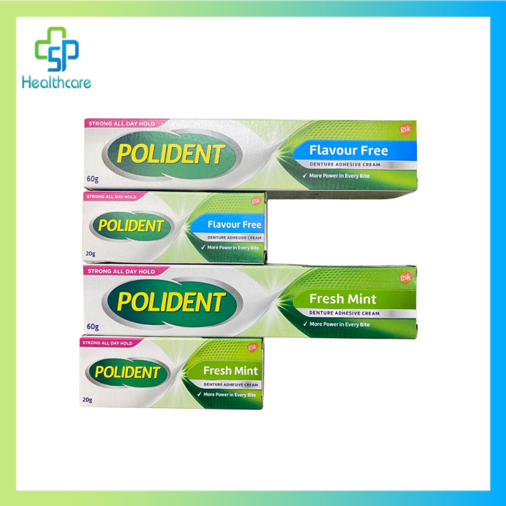 Polident โพลิเดนท์ ครีมติดฟันปลอมให้แน่น ไม่หลุดง่าย ใช้สะดวก