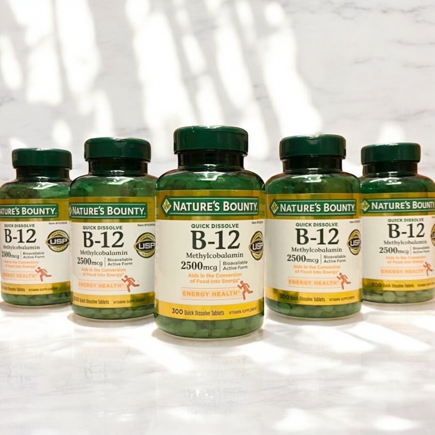 Exp.01/2028🔥🔥Nature's Bounty B12 ชนิดอมใต้ลิ้น 300 เม็ด