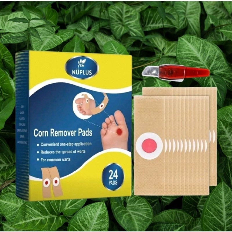 Free!ที่แคะหุดตาปลา 24แผ่น_กล่อง แผ่นลอกหุดตาปลา สำหรับมือและเท้า เอ็นยู พลัส