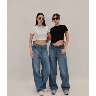ยีนส์ Nammon Jeans P10 - P11 ยีนส์กระบอกใหญ่ผ้าไม่ยืดต้าเหนิง - ผ้าไม่ยืด