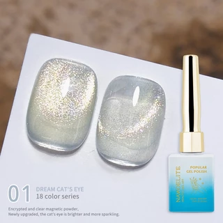 Nawoelite สีเจล สีทาเล็บเจล ลูกแก้ว เจลทาเล็บแมว 18สีพรีเมี่ยม ✨ Dreamy Cat Eye Gel สีเจลลูกแก้วเรืองแสง 15ml