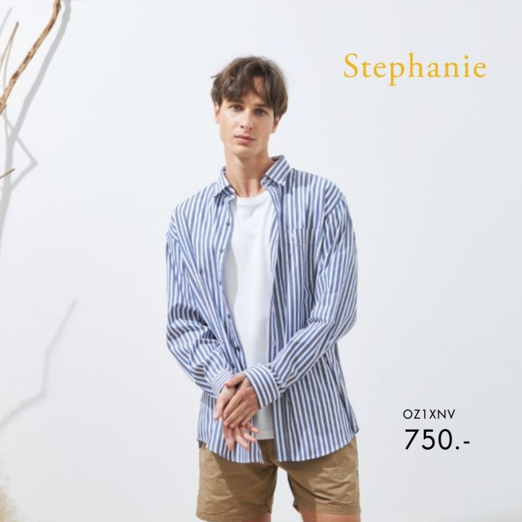 Stephanie เสื้อเชิ๊ตผู้ชายแขนยาว OZ1XNV