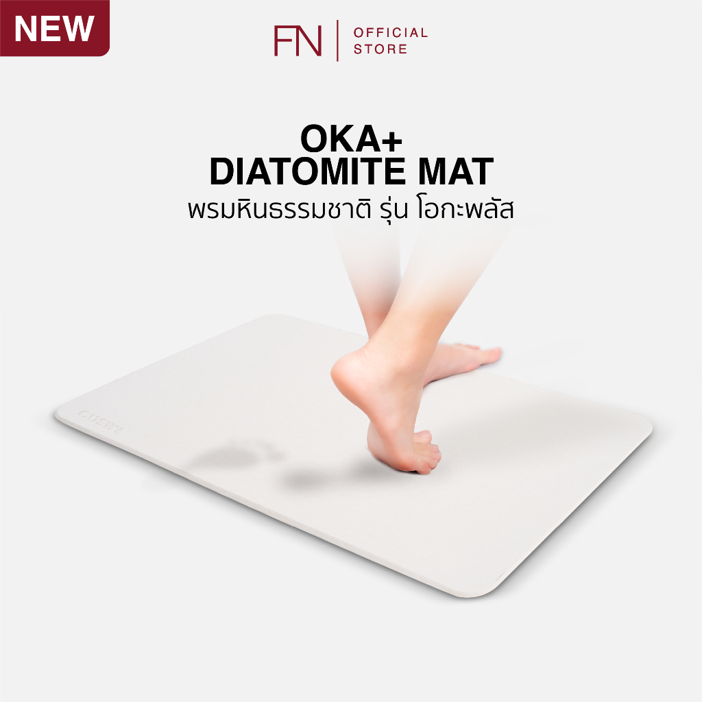 พรมหินแห้งเร็ว พรมเช็ดเท้า พรมหินเช็ดเท้า รุ่น โอกะ พลัส DIATOMITE OKA PLUS MAT