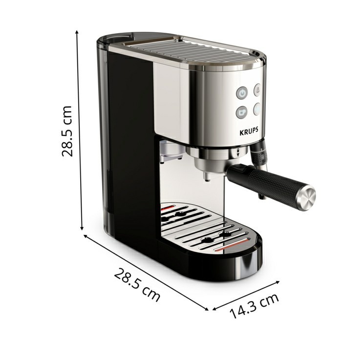 Tefal KRUPS เครื่องชงกาแฟเอสเปรสโซ รุ่น Virtuoso XP444C10 แรงดัน 15บาร์ ระบบThermoblock หัวตีฟองนมและอุ่นได้